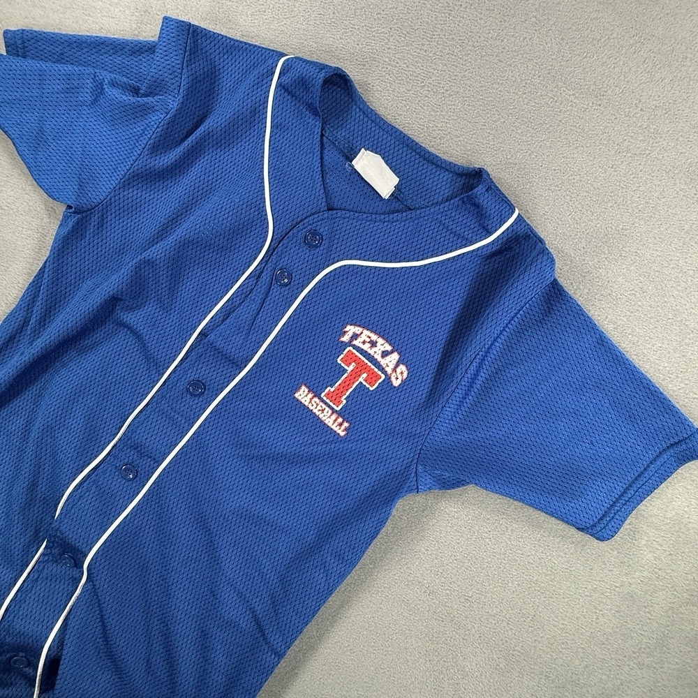 Texas Rangers Stadium Give Baseball #00 Royal Blue Jersey Size Small Mesh